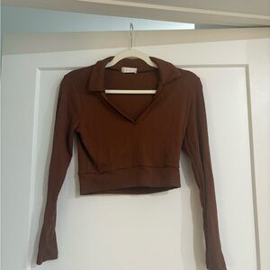 Altar'd State Brown Crop Top